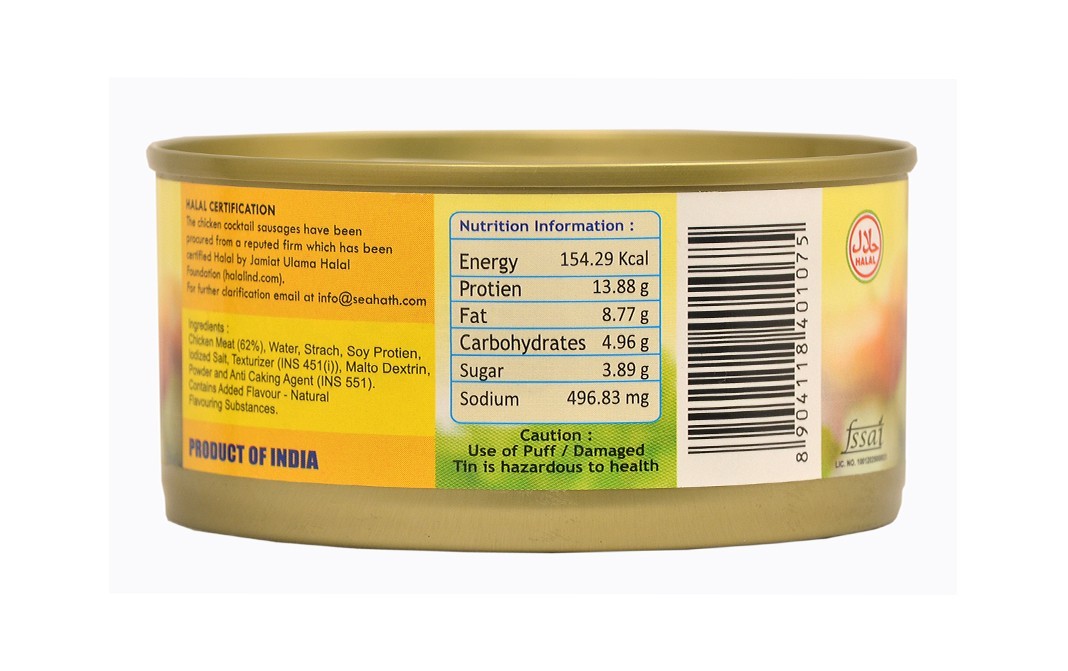 Oceans Secret Chicken Cocktail Sausage In Brine   Tin  180 grams